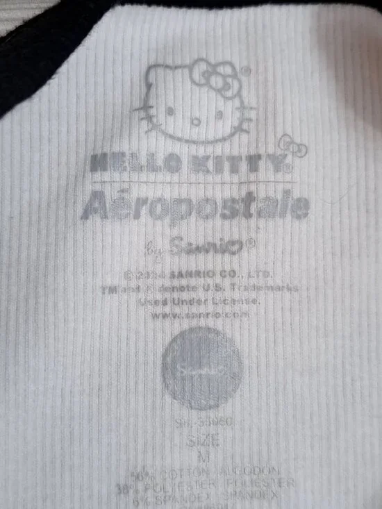 New Hello Kitty Champion Women's Long-Sleeve Raglan T-shirt Aeropostale Size M - Picture 4 of 9